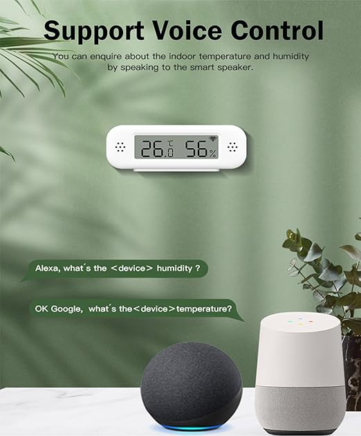 WiFi Thermometer Hygrometer: Smart Temperature Humidity Sensor, Indoor Room Temperature Monitor with App Notification Alerts & Free Data Storage Export, Digital Remote Monitor for Bedroom (2-Pack)