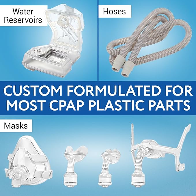 IMPRESA CPAP Cleaning Solution - 2-Pack, 8 Fl Oz Bottles - Residue-Free Citric Acid Descaler - Safe Plastic Component & Sleep System Cleaner - Travel-Friendly Pack