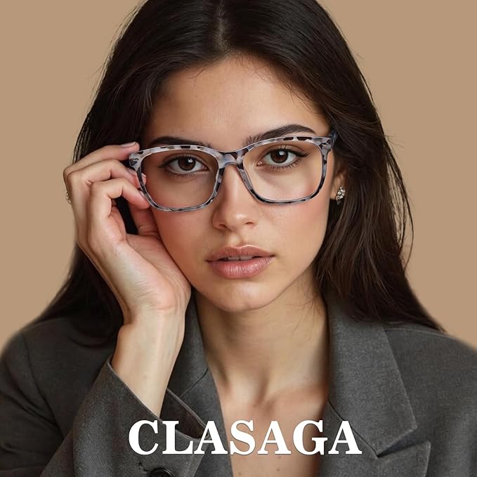 CLASAGA Progressive Multifocus Reading Glasses for Women, Pattern Print Blue Light Block Stylish Ladies Computer Readers