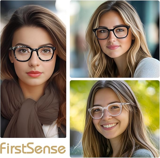 3 Pack Reading Glasses for Men Women Blue Light Blocking with Spring Hinge, Blocking Readers Anti UV Ray Filter Eyeglasses, Square Computer Reader Glasses,+2.0