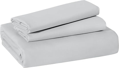 Bedsure Duvet Cover King Size - Soft Double Brushed Bedding Set for Kids & Adults, Zipper Closure, 3 Pieces, Includes 1 Duvet Cover (104"x90") & 2 Pillow Shams, NO Comforter, Silver Grey