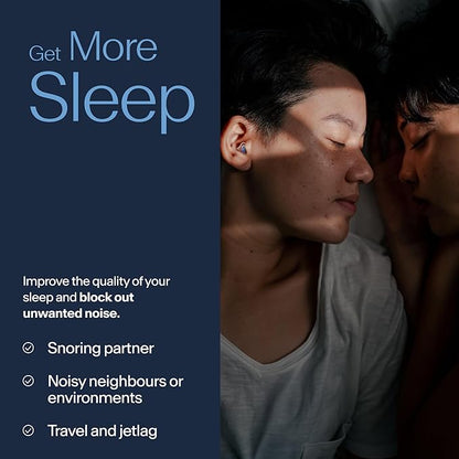 Alpine SleepDeep Mini - Soft Ear Plugs for Sleeping and Concentration - New 3D Oval Shape and Noise Reducing Gel for Better Attenuation - 27dB - Ideal for Side Sleeper - 1-Pair Reusable: S