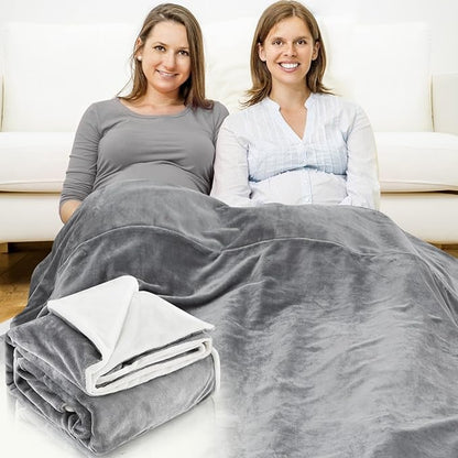 Preboun 51.18 x 40.55 Inch Faraday Blanket for Pregnant Babies, Emf Blanket Protection 5 g, Bluetooth, Phone Towers, Two Sides Using for Beds Couches Travel(Flannel, Grey)