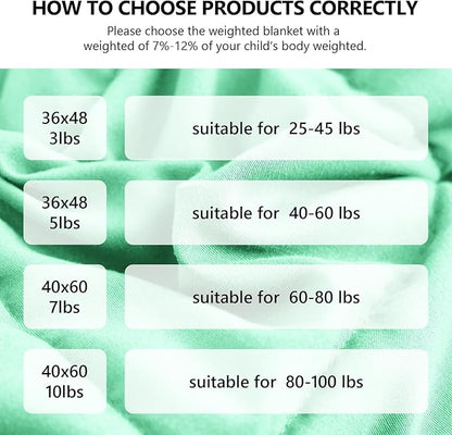 L'AGRATY Weighted Blanket - 36"x48" 3lbs Microfiber Material with Glass Beads Small Blanket for All-Season Summer Fall Winter Soft Thick