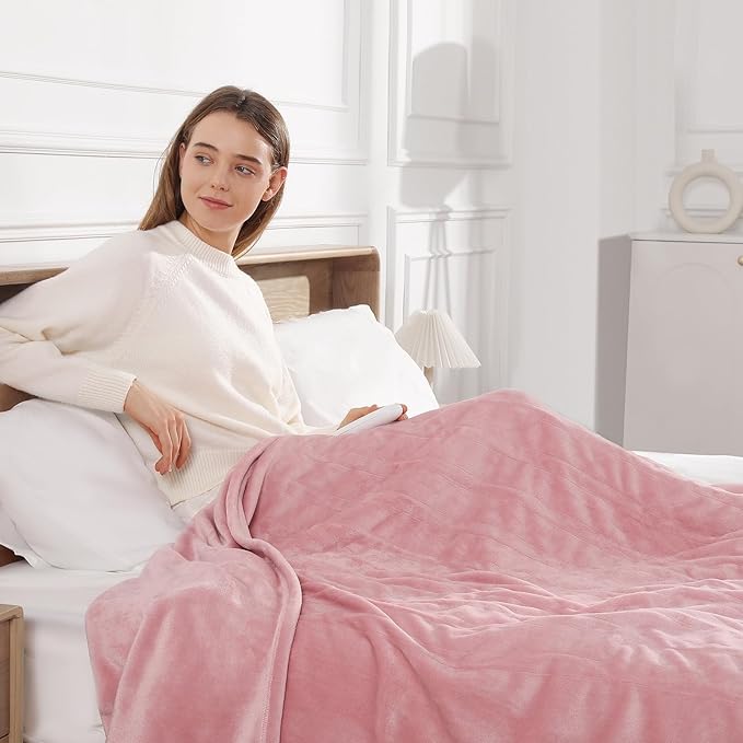 Heated Blankets King Size Electric Blankets 100''X90'', Soft Cozy Flannel Electric Blanket King with Dual Controllers, 5 Heating Level & 10 Hour Auto Off, ETL Certified & Machine Washable, Warm Gifts