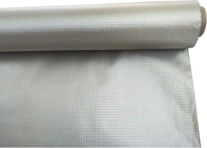 Amradield Faraday Fabric 39"x 43" Faraday Cloth Ripstop Plaid Nickel Copper Polyester Material Influence RF Signals WiFi Cell Bluetooth RFID Guards You Against Harmful Frequencies and Data Theft