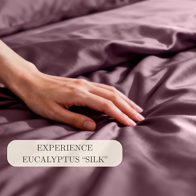 Eucalyptus Sheets - Infused with Silver for Anti-Odor, Softer Than Silk Fibers, More Cooling Than Cotton - Perfect for Hot Sleepers & Sensitive Skin - 100% Tencel Lyocell - Cali-King Sheet Set