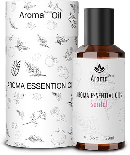 Car Diffuser Oil - Santal Essential Oil Blend - Luxury Hotel Inspired Home Aromatherapy Diffuser Oil - Sandalwood, Violet, Geranium, Cedar - for Diffuser, Humidifier, Reed - 150ML