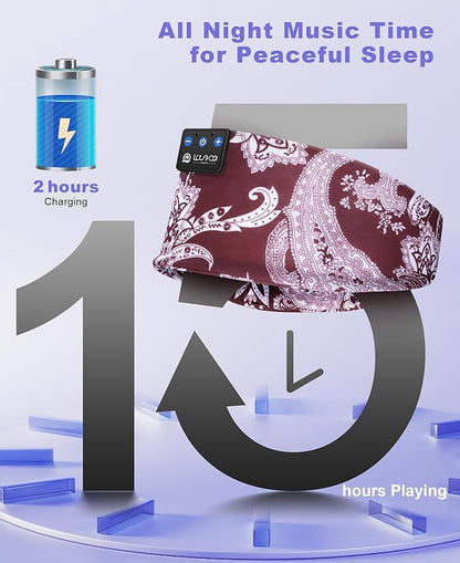 LOVE EYE Sleep Headphones Wireless Headband Headphones Bluetooth 5.4 for Side Sleeper Bluetooth Headband Earphones for Sports for tech Gadgets Gifts