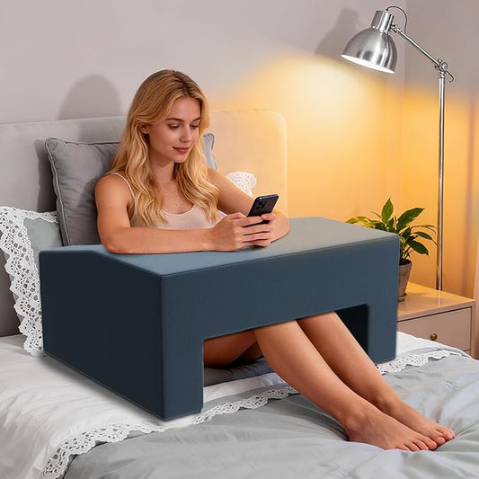 Lap Desk Pillow with Removable Cover Adjustable Angle Gaming & Machine Washable Reading Pillow for Adults Multipurpose Laptop Bed Tray with Arms for Working