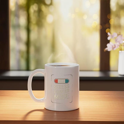 Relaxation Breathing Vagus Nerve Stimulation Stress Relief Ceramic Mug, White