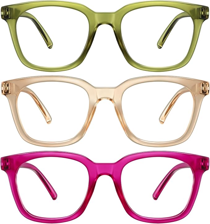 Reading Glasses for Women Men - Blue Light Blocking Magnifying Readers,Oprah Square Anti-Glare Computer Eyeglasses