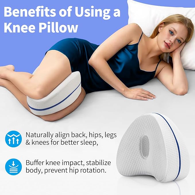 Leg Pillow, Knee Pillow for Side Sleepers, Leg Pillows for Sleeping, Knee Cushion for Sleeping,Suitable for Relieving Leg, Back, Knee Pain