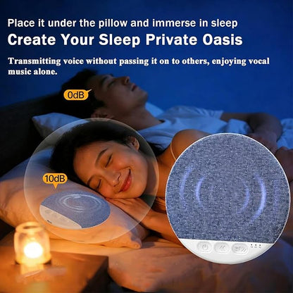 Pillow Speakers for Sleeping，Under Pillow Speaker with White Noise Timer, Mini Bone Conduction Sleep Aid with Stereo Bass (Green)