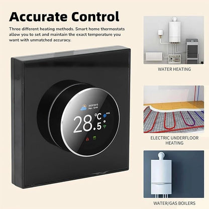Smart Thermostat for Home, APP Programmable WiFi Thermostat, Temp Voice Controller, Work with Tuya App for Assistant, 1.32in TFT Screen, Knob Control,2 Way Rotating