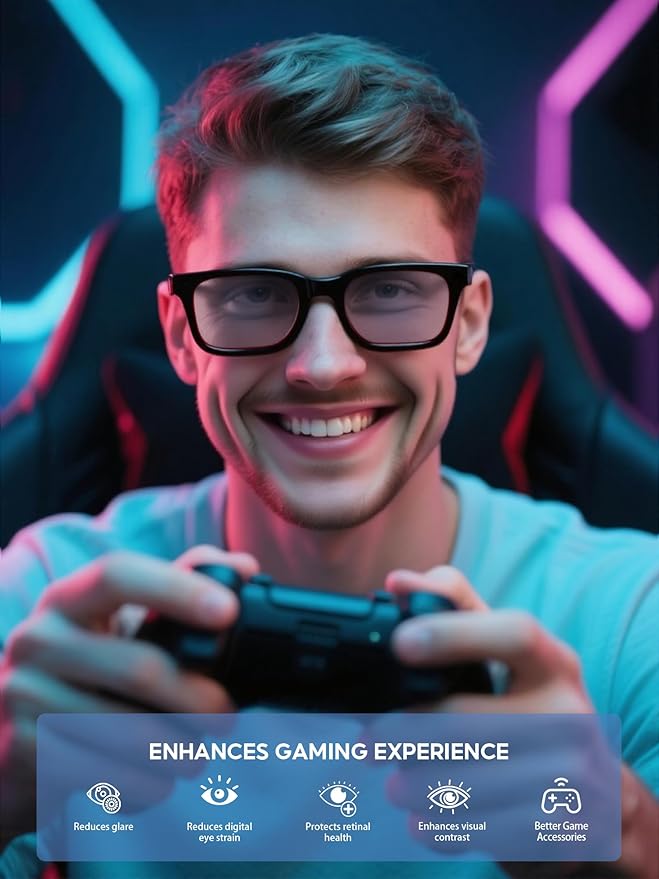 Blue Light Glasses For Women/Men Anti-Fatigue Computer Monitor Gaming Glasses Reduce Eye Strain Bluelight Blocking Glasses Blue