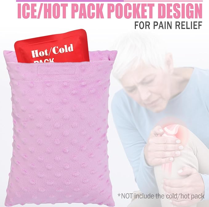 1 Pcs Soft Knee Pillow for Side Sleepers, Pressure Pillows Between Legs 11"x7" Small Knee Pillow Joints Cushion for Sleeping Hip and Back Pain, Minky Dot Lavender