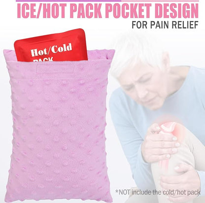 1 Pcs Soft Knee Pillow for Side Sleepers, Pressure Pillows Between Legs 11"x7" Small Knee Pillow Joints Cushion for Sleeping Hip and Back Pain, Minky Dot Lavender