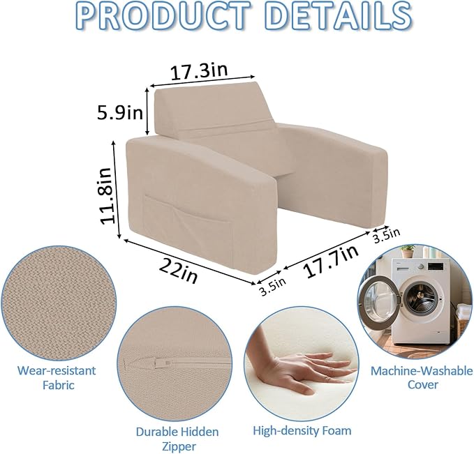 Lap Desk Pillow with Removable Cover Adjustable Angle Gaming & Machine Washable Reading Pillow for Adults Multipurpose Laptop Bed Tray with Arms for Working