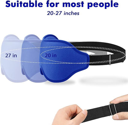 Sleep Eye Mask for Men Women, Lash Extensions 3D Sleeping Mask, Travel Blackout Night Blindfold Eye Shade Cover with Adjustable Strap (Blue-3D)