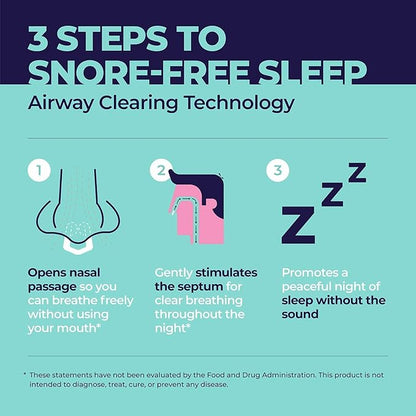 Silent Snooz Nasal Dilator Anti-Snore Device | Made in USA - Reusable Lavender Scented Nose Vent Designed to Stop Snoring (30 Uses)