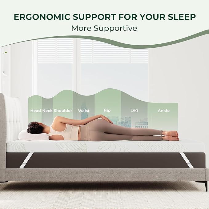 4 Inch Cal King Firm Mattress Topper, Extra Firm Memory Foam Bed Topper for Pain Relief, Cooling Gel-Infused & Removable Cover, CertiPUR-US & Oeko-Tex Certified