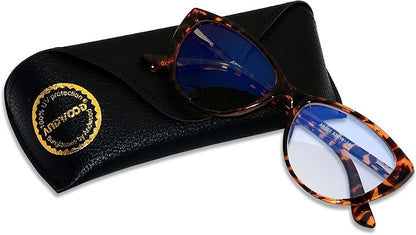 ANDWOOD Blue Light Blocking Glasses Women Bluelight Blocker Computer Cateye Clear Cat Eye Eyeglasses Frame AR003