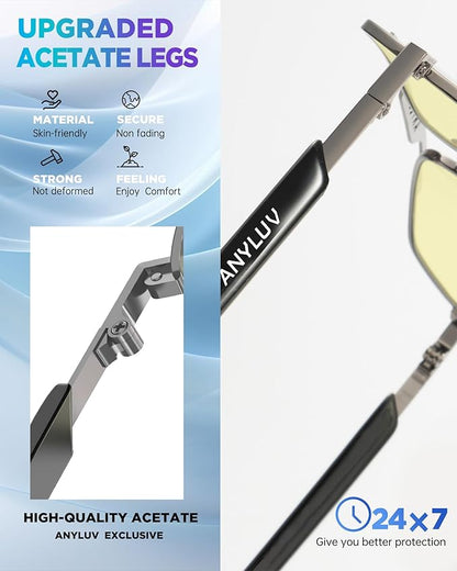 ANYLUV Blue Light Glasses Men/Women, Blue Light Blocking Glasses, Computer Screen Blocker Eyes Protection Glasses