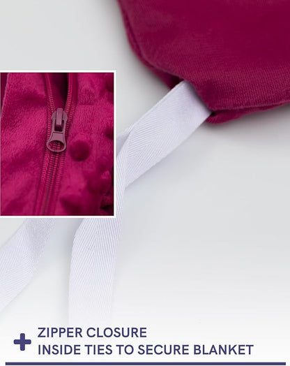 YnM Fuzzy Duvet Cover for Weighted Blankets (Red, 41''x60'')