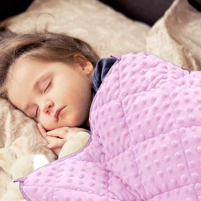 MAXTID Weighted Blanket for Kids 3lbs Pink 36x48 Kids Heavy Blanket Comfort Sensory Blankets for Girls