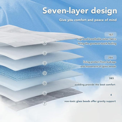 Topcee Weighted Blanket for Adults (15 lbs, 60" x 80") Queen Size Soft Cooling Heavy Blanket Sleeping, Apply to 130-160 lbs Body, Thick Breathable Blanket with Glass Bead, Easy Care