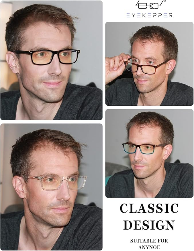 Eyekepper Computer Reading Glasses for Men Blue Light Blocking Readers Women, Tortoise-Green