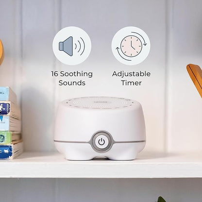 Yogasleep Whish White Noise Sound Machine, 16 Natural & Soothing Sounds, Volume Control for Baby & Adults, Get Office Privacy, Concentration, Sleep Aid, Compact for Easy Travel, Essentials for Nursery