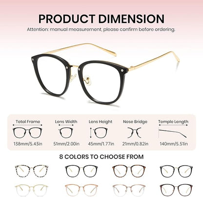 Cyxus Blue Light Glasses for Woman, Fashion Computer Glasses on Office Reduce Eye Strain Anti Migraine for Working Reading