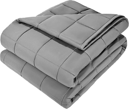 VEVOR Weighted Blanket 88 x 104 inch - King Size, 20 lbs Heavy Blanket with Cooling Glass Beads, Soft & Breathable for All-Season Use, Suitable for Adults 200-250 lbs, Ideal Gift Choice (Grey)