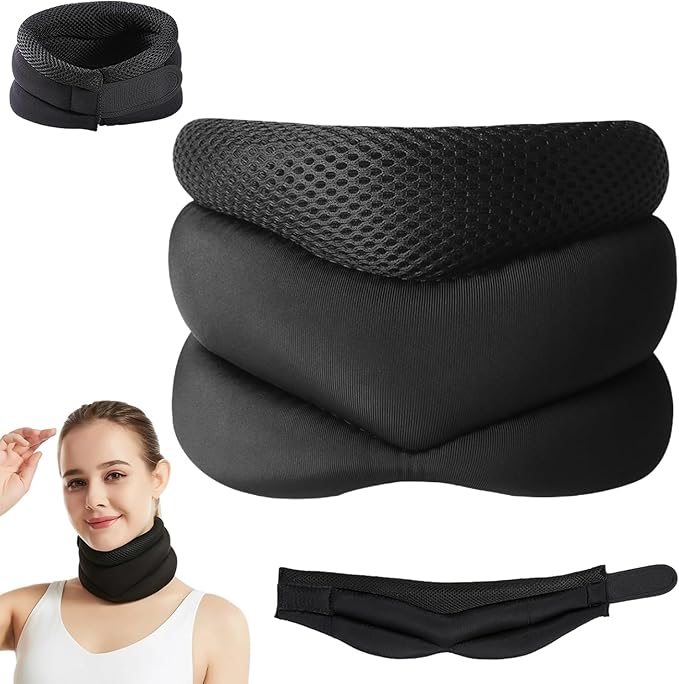 Oprtuisi Anti-Snoring Neck Support, Adjustable Soft Foam Neck Brace, Ergonomic Design for Sleep, Men & Women