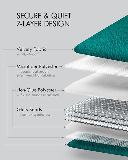 Kaisa Weighted Lap Blanket 5 lbs 41" x 53", Cozy Luxury Crystal Velvet Small Weighted Blanket for Adults, Portable Travel Weighted Blanket for Relaxation, All-Season Blanket, Machine Washable, Green
