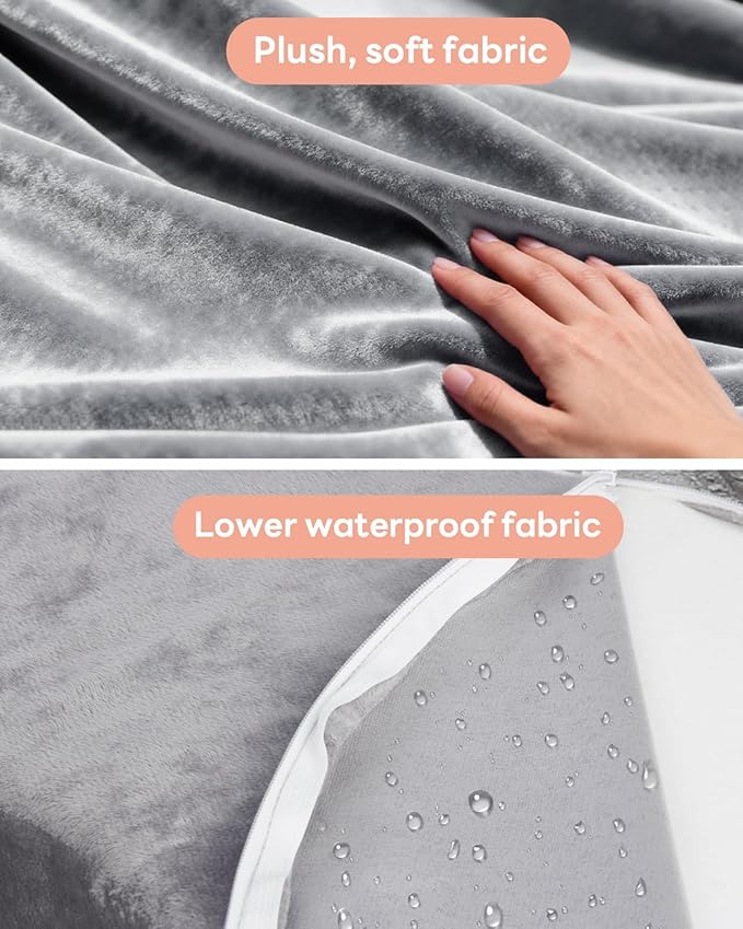 Nursing Pillow for Standing/Sitting Use- Springy Memory Foam for Support & Comfort, Large Breast Feeding Pillow - Safety Fence, Adjustable Waist Belt and Support Backrest, Removable Cover with Pocket