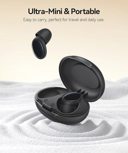 Ear Plugs for Sleeping 45dB Noise Cancelling Ear Plugs for Noise Reduction & Snoring, Concerts, Earplugs for Sleep, Sider Sleepers Airplane, Silicone Earplugs Reusable Concert Ear Plug +8Tip DarkBlack