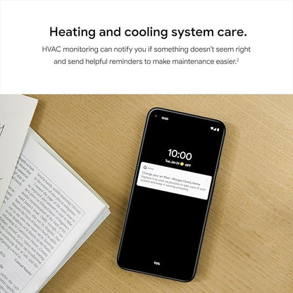 Google Nest Learning Thermostat (3rd Gen) – Smart Wi-Fi Thermostat Display & Mounting Plate Only, Energy-Saving, Compatible with Alexa & Google Assistant, Black