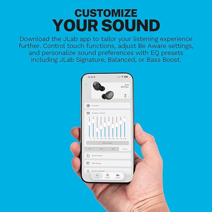 JLab Go Air Pop+ True Wireless Earbuds, in Ear Headphones, Bluetooth Earphones, 35H Playtime Ear Buds, Bluetooth Earbuds with Microphone, USB-C Charging Case, Dual Connect, EQ3 Sound, Violet