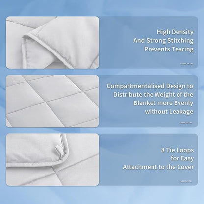 Topcee Weighted Blanket for Adults (20 lbs, 60" x 80") Queen Size Soft Cooling Heavy Blanket Sleeping, Apply to 190-210 lbs Body, Thick Breathable Blanket with Glass Bead, Easy Care