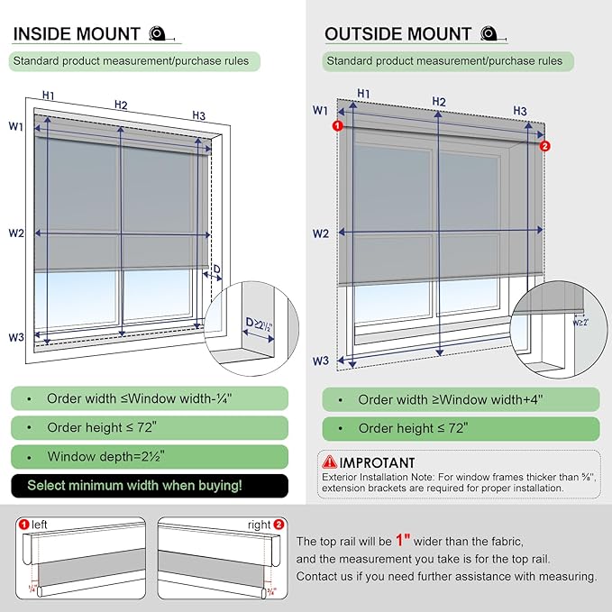 Smart Motorized Blinds with Remote Control, Blackout Roller Shades, Custom Smart Blinds with Valance, Cordless Electric Window Blinds & Automatic Shades(White,38" Wx72 H)