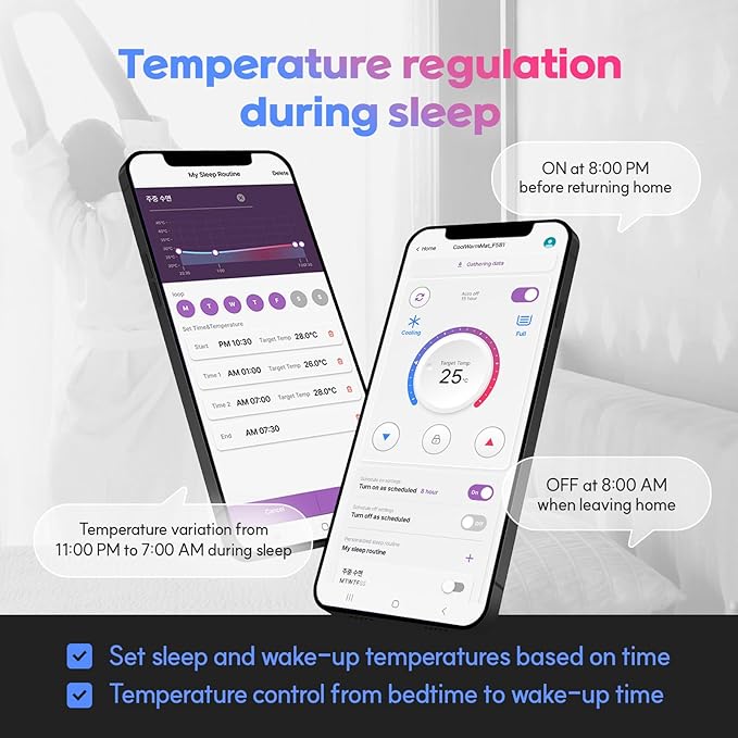 HuBDIC Feelsleep Electric Water Cooling and Heating Mattress Topper, Smart App Controlled Bed Temperature System 65–115°F, Cool Sleep Pad for Hot Sleepers & Night Sweats, 57" x 76" (Queen Size)