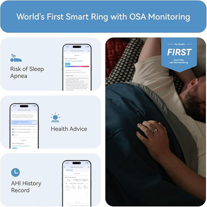 RingConn Gen 2, World’s First Smart Ring with Sleep Apnea Monitoring, No APP Subscription, 12-Day Battery Life, Stress/Heart Rate/Women's Health Tracker, Android & iOS Compatible (Silver, Size 6)