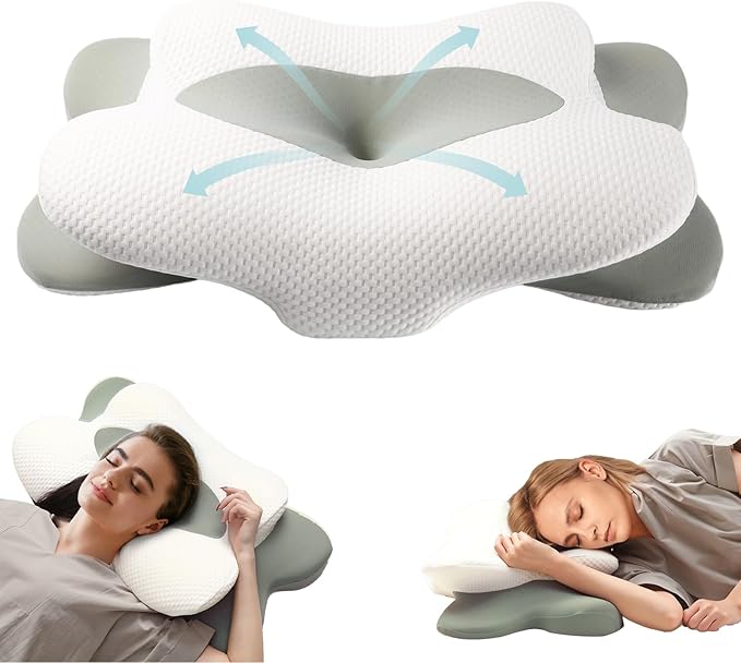 Cervical Neck Pillow for Sleeping, Ergonomic Side Sleeper Pillow for Neck Support, Premium Memory Foam Pillows, Contour Pillow Orthopedic Pillow for Side Back Stomach Sleepers
