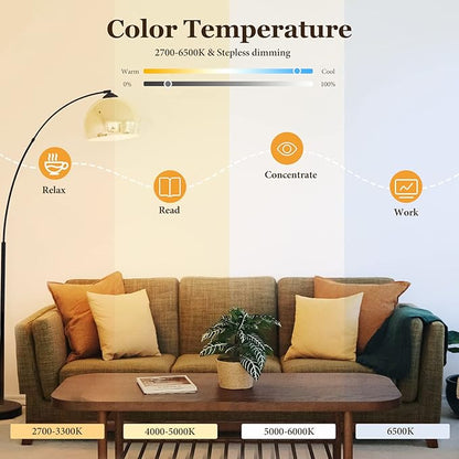 Smart Light Bulb, WiFi & Bluetooth 5.0, Works with Alexa Google Assistant, App Control, Color Changing LED Bulb,E26 800LM Dimmable RGB Lights, Smart Home Lighting, Dimmable, 1Pack