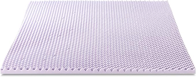Best Price Mattress 1.5 Inch Egg Crate Memory Foam Mattress Topper with Soothing Lavender Infusion, CertiPUR-US Certified, Dorm Essentials, Full