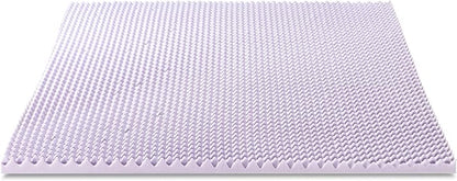 Best Price Mattress 1.5 Inch Egg Crate Memory Foam Mattress Topper with Soothing Lavender Infusion, CertiPUR-US Certified, Dorm Essentials, Full