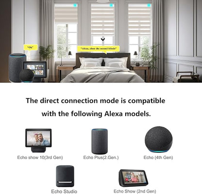 Changshade Auto Blinds Electric Motorized Window Shades Work with Alexa, Google Home, Apple Homekit, Automatic Blackout Blinds for Indoor Windows Remote Control, Custom Zebra Roller Shades, Beige